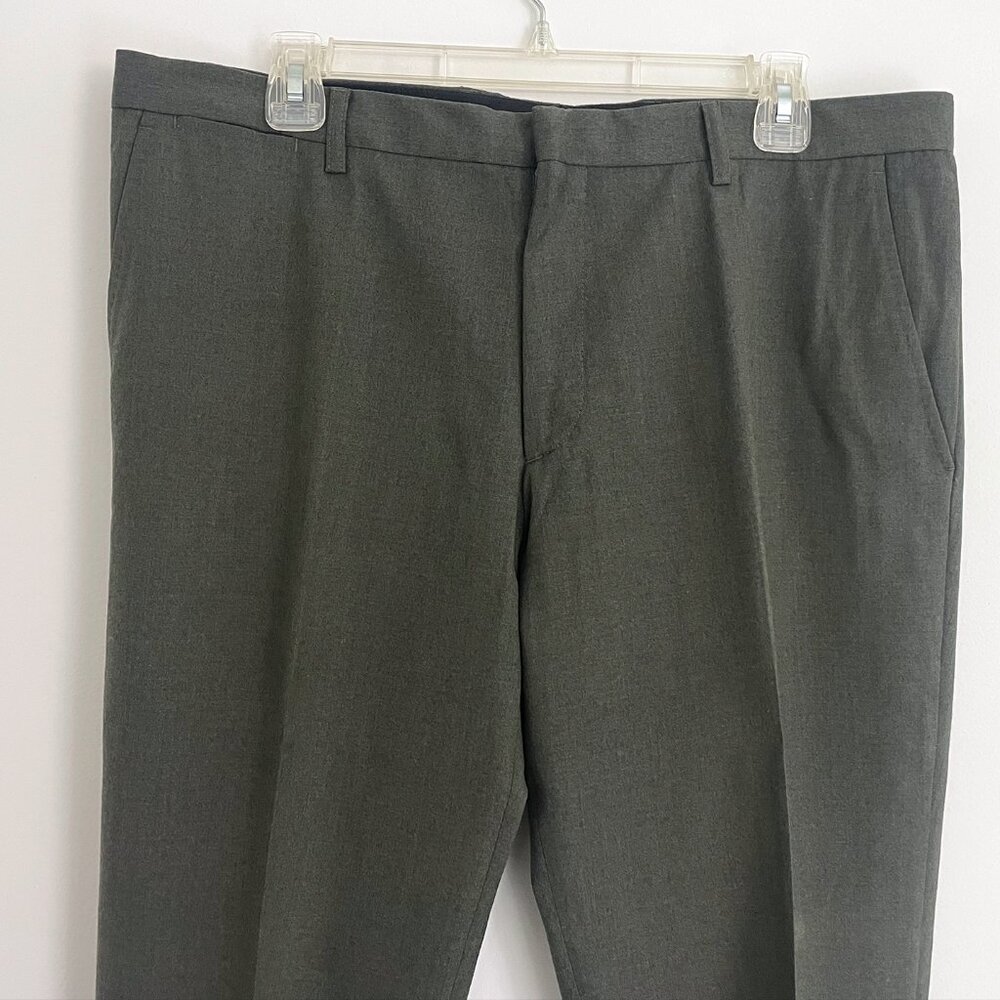 J Lindeberg Gray Slim Fit Wool Dress Pants (36)